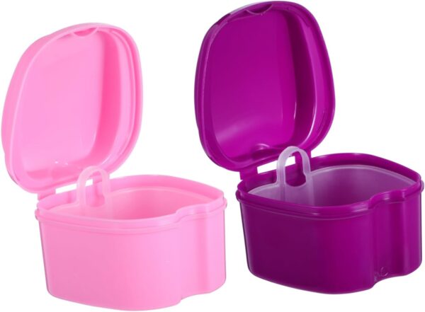 HAPINARY Caja Con Capa De Filtro Diente Falso Saver Brackets Caso De Los Caso De Baño Caso Caso De Los Caso Limpiador Caso Pp