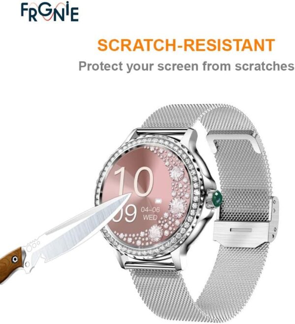 Frgnie Protector de pantalla compatible con reloj inteligente BOCLOUD NX19 para mujer de 1,3 pulgadas (3 unidades) de dureza 9H, protector de pantalla de vidrio templado compatible con reloj - Image 6