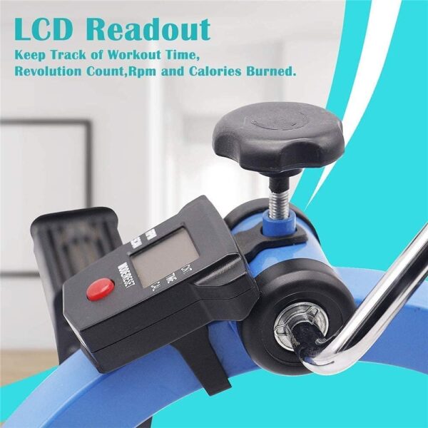 NMDCDH Ejercitador de Pedal Plegable Fuerte para Ejercicio de recuperación de Rodilla de Pierna y Brazo con Equipo de Entrenamiento de rehabilitación de Monitor - Image 3