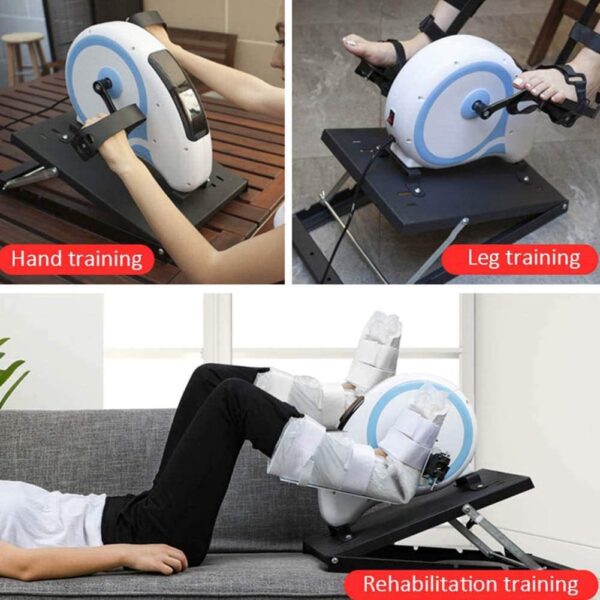 Mini bicicleta estática Ejercitador de pedal de brazo y pierna Dispositivo de entrenamiento de rehabilitación eléctrico para miembros superiores e inferiores Ejercitadores de piernas de fisioterapia - Image 3