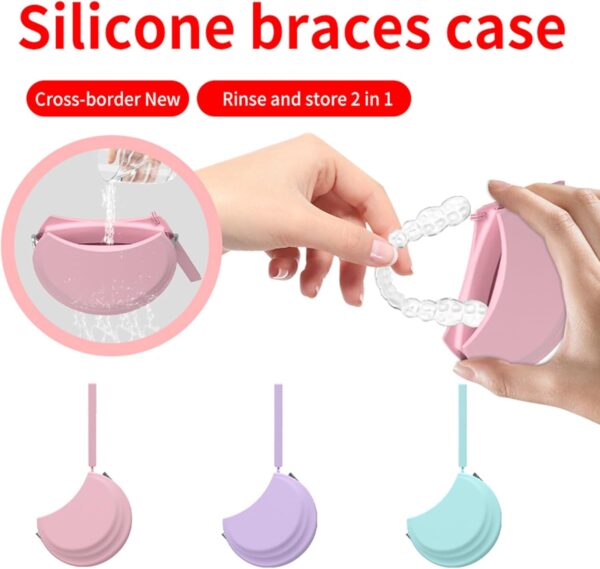 Funda de silicona para retención de dentaduras delgadas, protector bucal con cordón - Image 5