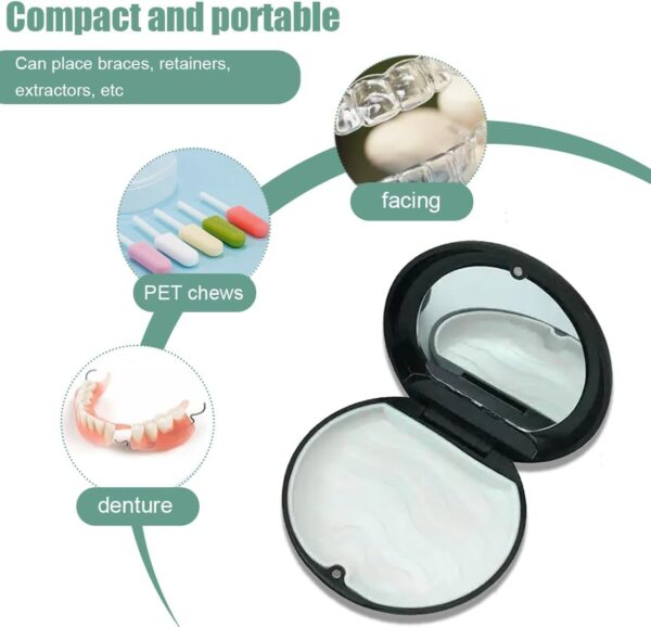 GNHG Cajas para dentaduras postizas, Soportes para dentaduras postizas, Cajas con bandejas, Protectores bucales, contenedores para dentaduras postizas - Image 4