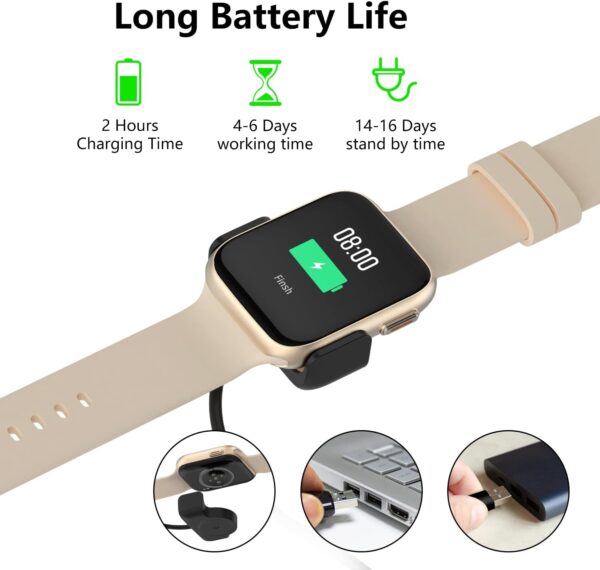 Bebinca Reloj Inteligente Mujer Llamadas y Whatsapp, 1.69”Pantalla HD Asistente de Voz Microfono/Frecuencia cardíaca/SpO2 IP68 Impermeable Batería Poterosa（Oro Claro） - Image 7