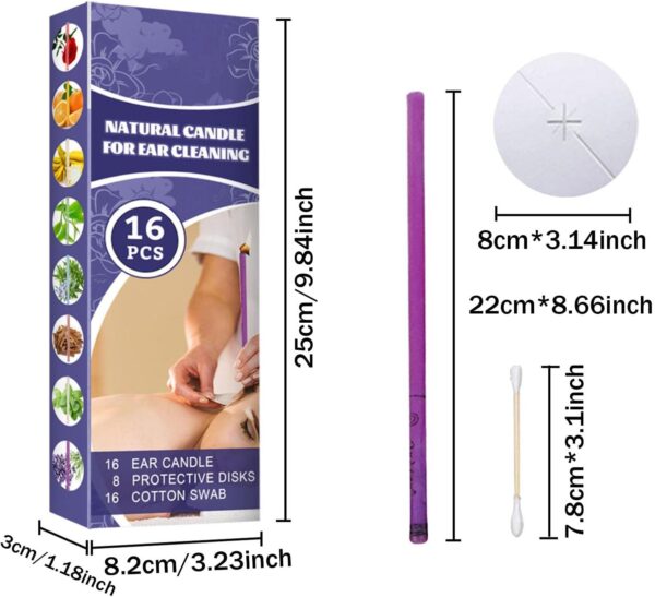 Fowybe Velas para los oídos Cera Aromaterapia Vela Hueca Cera para los oídos | Velas Cera Abejas Herramienta Limpieza oídos,Juego Velas Cera Abeja - Image 6