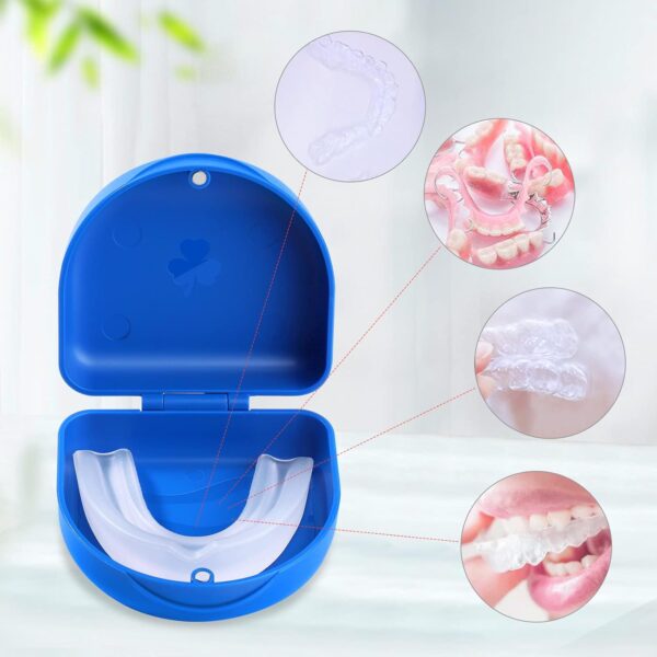 Caja de frenos, caja de frenos, caja de frenos, caja de férulas, para guardar aparatos ortopédicos o dentaduras postizas, 1 caja KFO (azul). - Image 5
