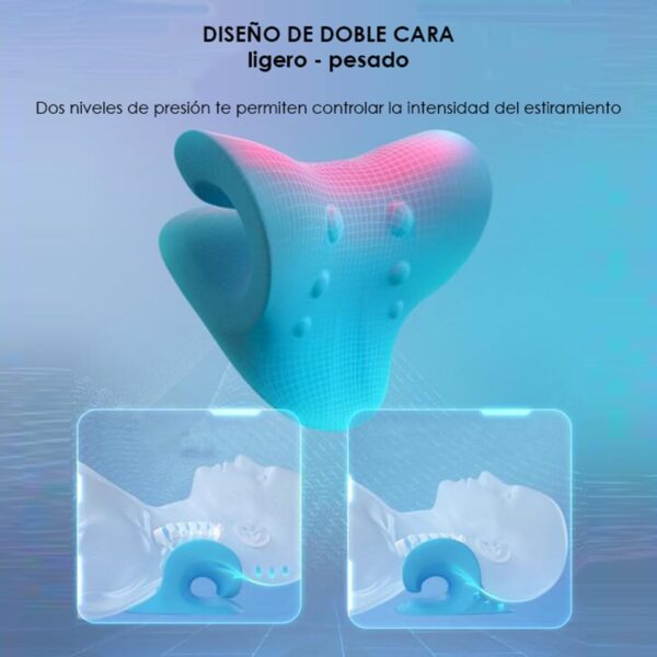 MOANATURA Masajeador Cervical. Almohada para Alivio del Dolor de Cervicales, Cuello y Hombros. Almohadilla Relajante de Tracción Cervical. Cojín para Estirar, Relajar y Traccionar el Cuello. (Rosa) - Image 2