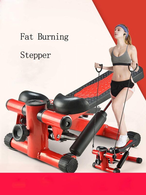 WENCY Mini Stepper Trainer Portable Twist Stair Altura Ajustable Máquina de Ejercicios de Fitness con Banda de Resistencia Duraderay Pantalla LED - Image 4