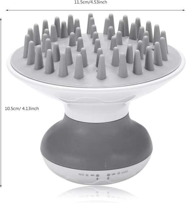 Masajeador eléctrico del cuero cabelludo, Masajeador de cabeza eléctrico antiestático relajación del cuero cabelludo alivio del estrés cepillo depurador de cabello para Crecimiento del Cabello - Image 5