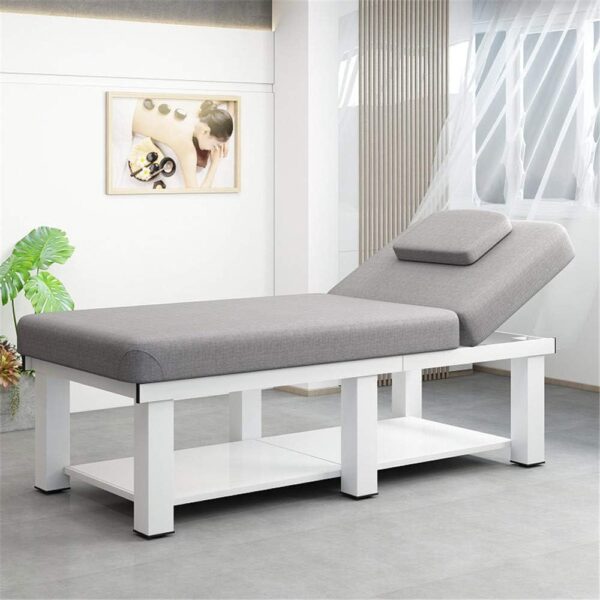JHKGY Equipo De Masaje De Cama Facial De Belleza SPA Profesional,Mesa De Masaje Portátil,Cama De Masaje Ajustable,Tratamiento Facial De SPA Y Salón, Reposacabezas Extraíble,Gris