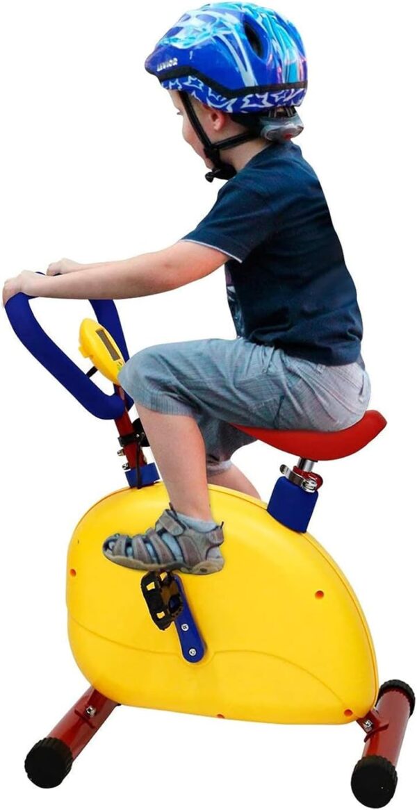YFJBDKS Bicicleta de Ejercicio para niños - Ciclo estático Divertido y de Fitness para Interiores con Asiento Ajustable, Equipo de Entrenamiento para niños y niñas