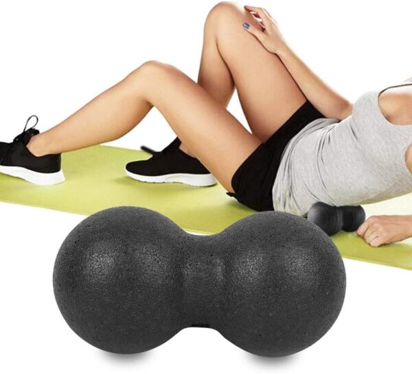 Natudeco Bola De Masaje De Yoga Bola De Masaje De Cacahuete Bola De Masaje Doble Rodillo Masaje Multizona Músculos Relajantes Equipo De Masaje para Atletas Y Entusiastas del Yoga(Black) - Image 3