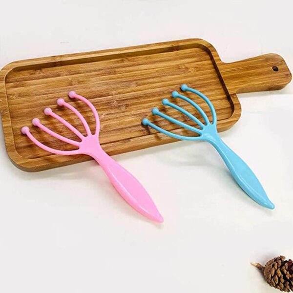 Achengqi 2 Piezas Masajeador de Cabeza Masajeador De Cabeza Manual Araña de Masaje Masaje del Cuero Cabelludo,para Relajar La Cabeza y Aliviar el Estrés（Rosa+Azul） - Image 4