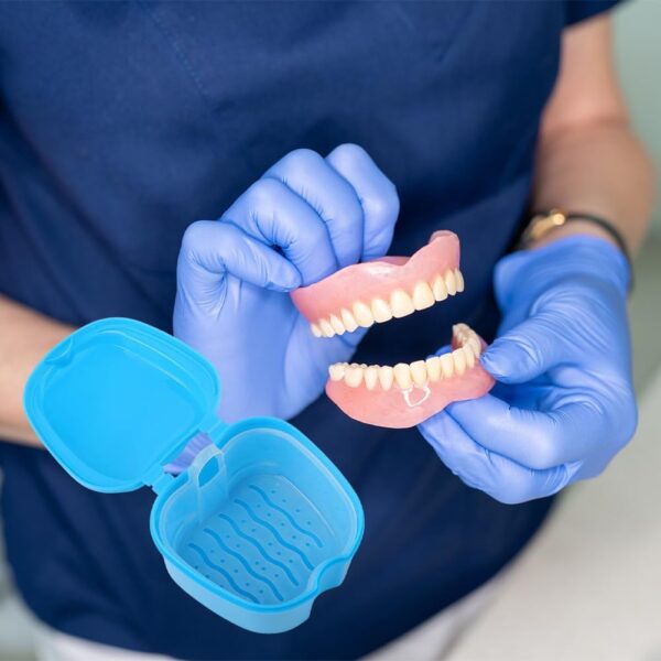 Caja de Dentadura Postiza Caja de Baño Estuche, Casetes Para Dentaduras, Caja Dentadura Postiza, Dientes Postizos Estuche Para Dentadura, Dientes Postizos Estuche Para Dentadura, Azul - Image 4