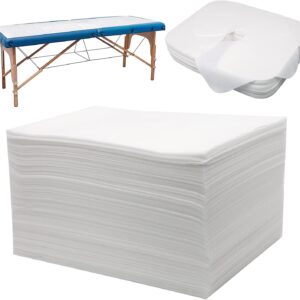 Xiaozhifu 100 PCS Sábanas Desechables de tela no tejida, 50 piezas de toallas desechables para la nariz y 50 piezas de sábanas desechables para mesa de masaje