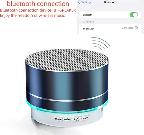 keegoo Altavoz Bluetooth Altavoz portátil Mini Altavoz bajo estéreo Trompeta luz inalámbrica Soporte LED FM USB Micro SD para Ordenador portátil Tableta Smartphone Hogar y al Aire Libre Etc - Image 3