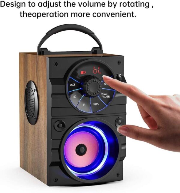 Altavoces portátiles Altavoces Bluetooth Portátiles, Altavoz Exterior Inalámbrico Subwoofer Heavy Bass, Admite Tarjeta TF de Radio FM con Control Remoto, Pantalla LCD, para El Teléfono de Fiesta En Ca - Image 7
