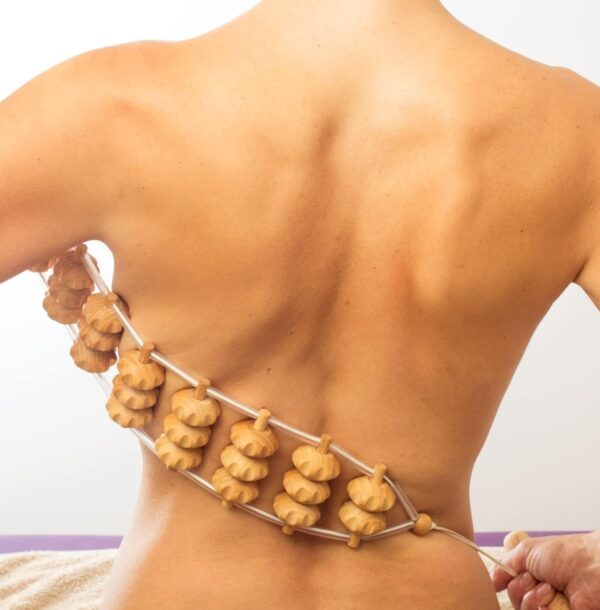 tuuli Set de masaje anticelulitis, masajeador de espalda, rodillo de masaje de espalda, rodillo con mango, maderoterapia de madera - Image 8