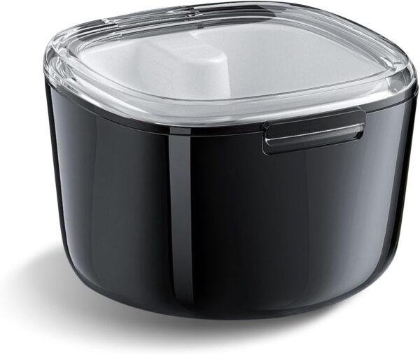 Boîte de Dentier avec Passoire, Boîte de Rangement pour Appareil Dentaire avec Panier, Mallette de Bain pour Prothèses Dentaires, Boîte de Nettoyage de Retenue pour Stockage et Trempage (Noir)