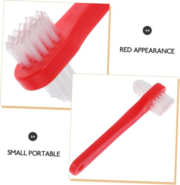 Healeved 4 Uds Cepillo De Falso Cepillo Limpiador De Dentaduras Herramientas De Limpieza Para Dentaduras Postizas Cepillo De Pequeño Cepillos De Para Dentaduras - Image 3