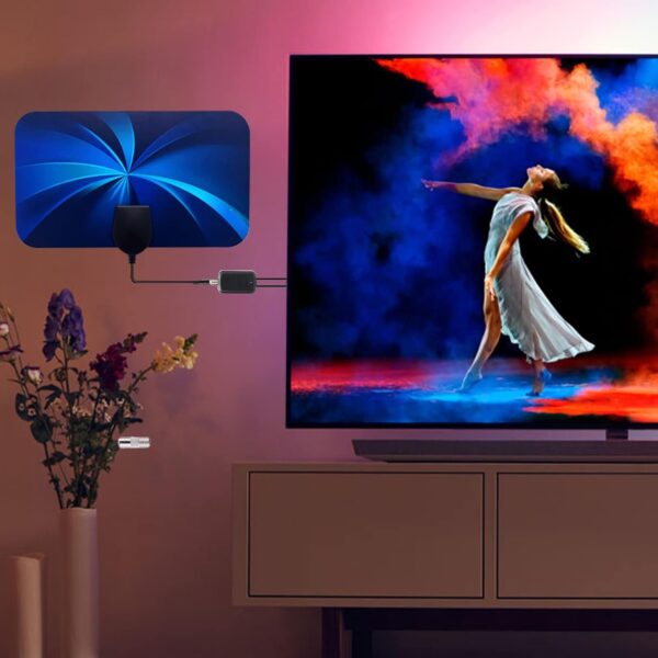 Fowybe televisión, Amplificador señal TV DVB-T2 Chip IC Inteligente avanzado, Receptor señal contra la Humedad y el Trueno Reemplazo Antena para recepción señal TV - Image 3