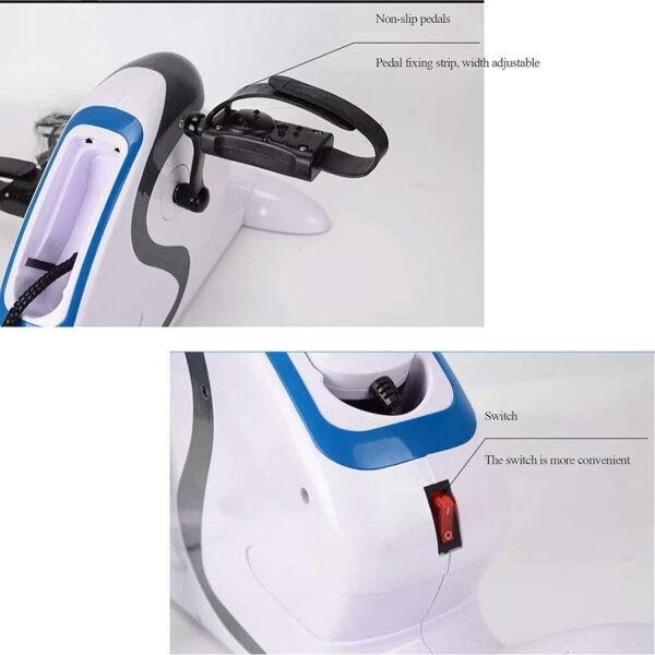 AMAZOM Ejercitador De Pedal Eléctrico Motorizado, Mini Bicicleta Estática Eléctrica Motorizada De Fitness, Ejercitador De Pedal para Mano, Brazo, Rodilla Y Pierna, Mini Equipo De Rehabilitación - Image 5