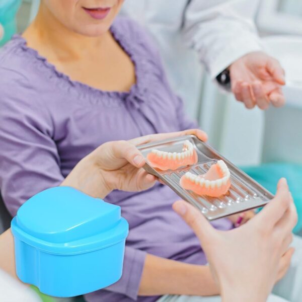 Caja de Dentadura Postiza Caja de Baño Estuche, Casetes Para Dentaduras, Caja Dentadura Postiza, Dientes Postizos Estuche Para Dentadura, Dientes Postizos Estuche Para Dentadura, Azul - Image 7