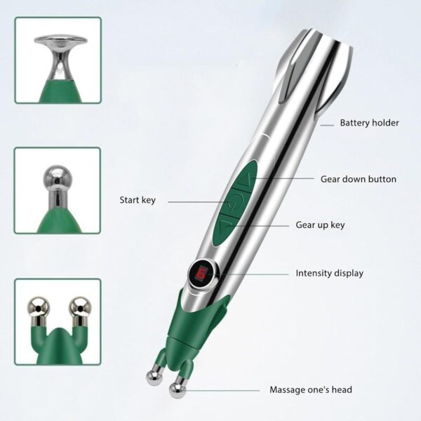 Pluma De Energía De Acupuntura, Pluma De Acupuntura Eléctrica, Relajación Muscular Portátil, Malestar, Alivia La Pluma De Masaje Multifunción También Para Hombres Y Mujeres - Image 4