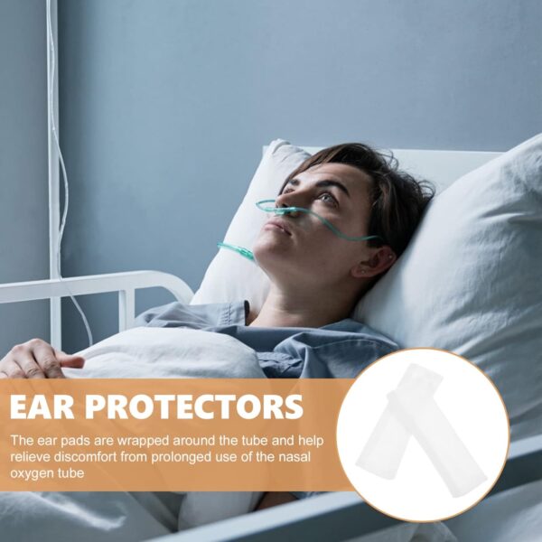 Healvian Oxígeno Nasal Cubre Los Protectores de Tubos de Oxígeno 2 Piezas de Oxígeno Cojines para Los Oídos para Los Usuarios de Oxígeno para Llenar Las Orejas de La - Image 4
