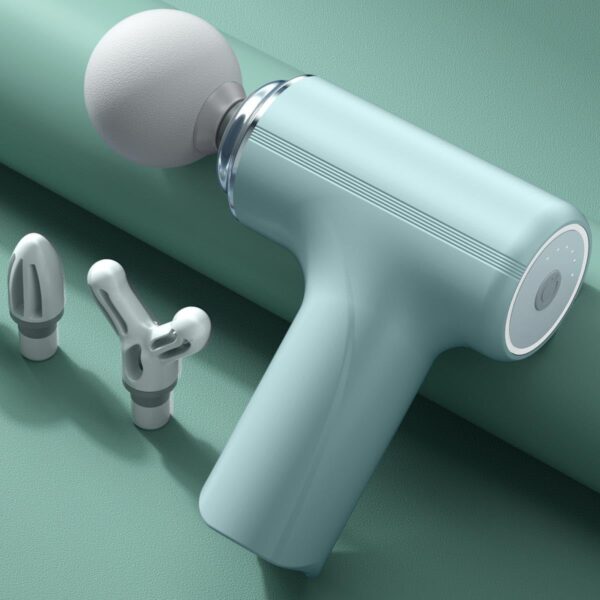 Refluxe Masajeador de tejido profundo, potente masajeador de percusión para músculos con 6 velocidades ajustables, tipo C y mini masajeador para alivio del dolor y recuperación fitness. (Verde)