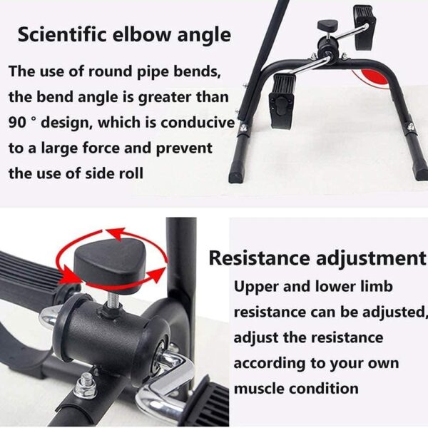 NMDCDH Mini máquina para Hacer Ejercicio de Bicicleta, Brazos y piernas, Equipo de Fitness para Personas Mayores y Ancianos, Bicicleta estática Plegable, para Ejercicios de recuperación d - Image 4
