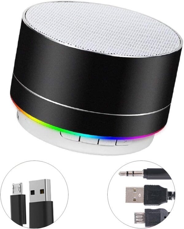 keegoo Altavoz Bluetooth Altavoz portátil Mini Altavoz bajo estéreo Trompeta luz inalámbrica Soporte LED FM USB Micro SD para Ordenador portátil Tableta Smartphone Hogar y al Aire Libre Etc
