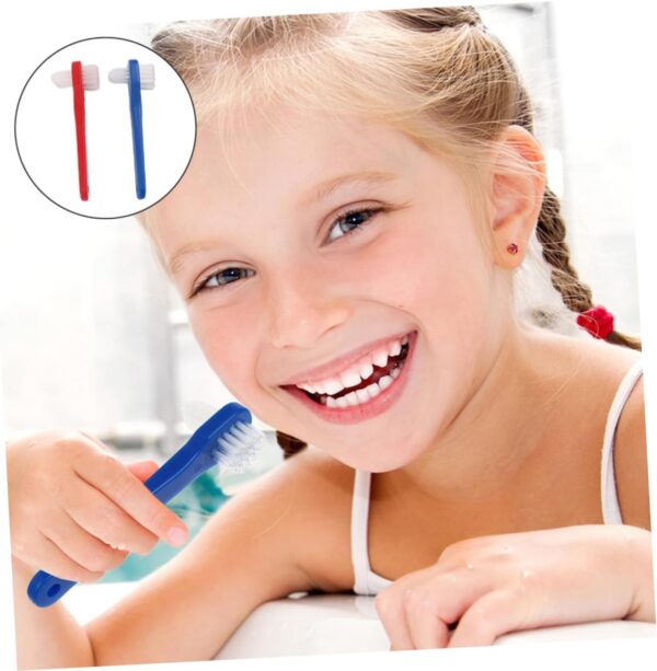 Healeved Cepillo De Frenos 4 Piezas Cepillo De Falso Limpiador De Cepillos De Prótesis Parcial Cepillos De Para Dentaduras Postizas Pasta De Duro Apéndice Cuidado Páginas Limpiador Bucal - Image 8