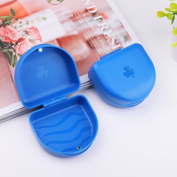 Caja de frenos, caja de frenos, caja de frenos, caja de férulas, para guardar aparatos ortopédicos o dentaduras postizas, 1 caja KFO (azul). - Image 3