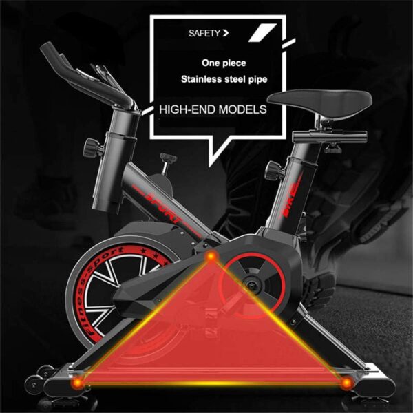 JHKGY Spin Bike,Bicicleta De Ejercicio Bicicleta De Fitness,Cardio Workout con/Bicicleta De Ciclismo con Volante Impulsado por Correa, para El Hogar Cardio Gym - Image 6
