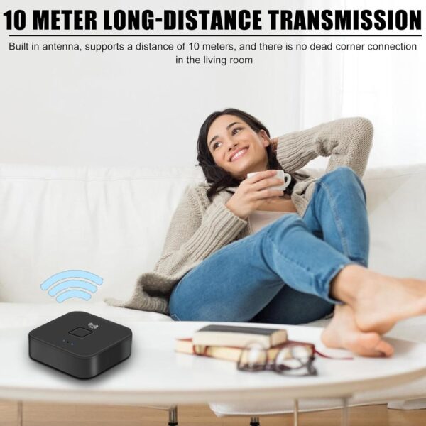 Receptor NFC Bluetooth 5.0, adaptador de audio Bluetooth para estéreo, adaptador de audio inalámbrico HiFi con conector AUX RCA de 3,5 mm para productos digitales con función Bluetooth/NFC - Image 6