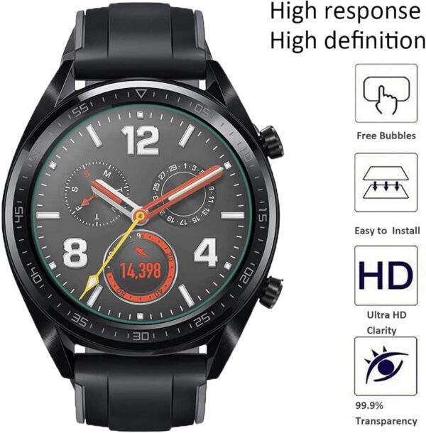 Blueshaweu Protector de pantalla compatible con reloj inteligente AIMIUVEI para mujer de 1,27 pulgadas G53, dureza 9H, protector de pantalla de cristal templado [3 unidades] compatible con reloj - Image 3