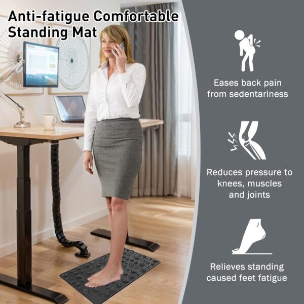 iLivin Masajeadores de Pies, Alfombrilla Masajeadora de Pies, Foot Massager Mat, Mejora la Circulación Sanguínea, Alfombra Antifatiga para Cocina, Baño y Trabajo, Reflexología Podal, 30 x 50 cm - Image 2