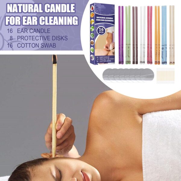 Fowybe Velas para los oídos Cera Aromaterapia Vela Hueca Cera para los oídos | Velas Cera Abejas Herramienta Limpieza oídos,Juego Velas Cera Abeja - Image 8