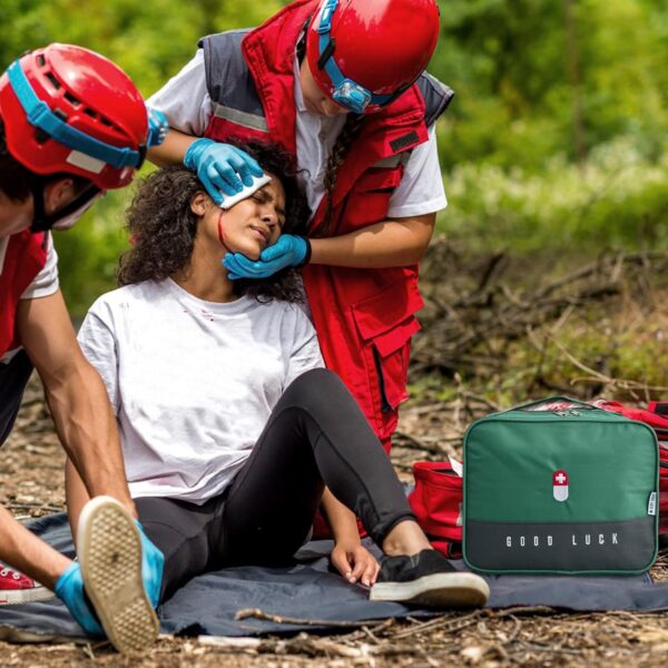 Bolsa de medicamentos, Bolsa de Emergencia, Botiquín de Primeros Auxilios Caja Médica Portátil de Emergencia, Grand Capacidad, Portátil, para Oficina Hogar Viajes Camping (Verde) - Image 6