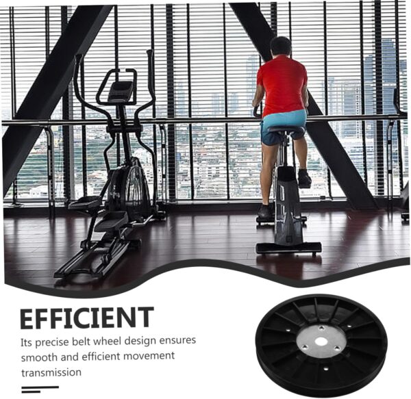 Yardwe Accesorios Para Bicicletas Estáticas Polea De Correa De Bicicleta Estática Rueda De Cinturón De Ciclismo Dinámico Disco De Cinturón De Bicicleta Estática Rueda Motriz Abs - Image 7