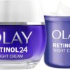 Olay Regenerist Retinol24 50ML Y Refill/Recambio 50ML. Crema De Noche. Efecto Antiarrugas Con Hidratación 24h. Piel Más Suave Y Radiante