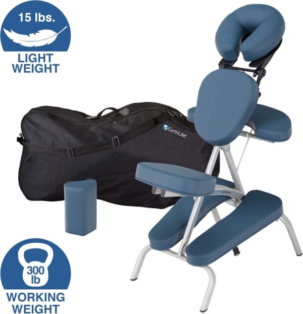 Earthlite Vortex - Silla de masaje profesional, color azul - Image 7