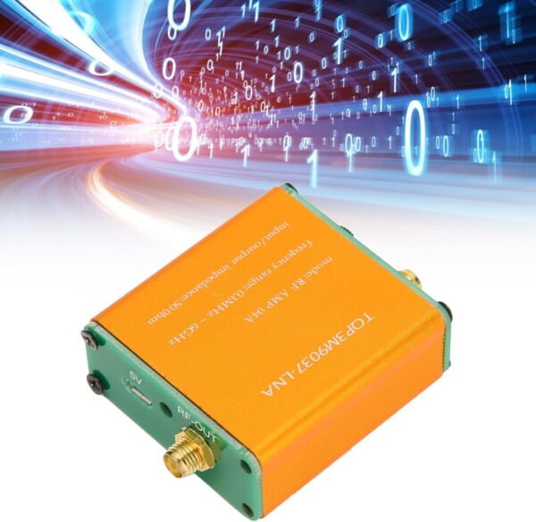 CCYLEZ Mini Amplificador de Audio, Amplificador de Banda Completa Portátil, 0,1 MHz‑6 GHz, Módulo de Preamplificador de Potencia LNa RF de Alta Ganancia de 20 DB para el Hogar,(Enviado con batería) - Image 6