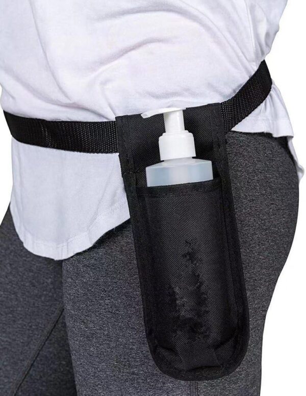 Lipfer Funda para Botella De Masaje, Riñonera Duradera, Kit De Funda para Botella Individual, Correa Ajustable, Dispensador De Aceite Esencial Resistente para Practicantes De Masaje - Image 3