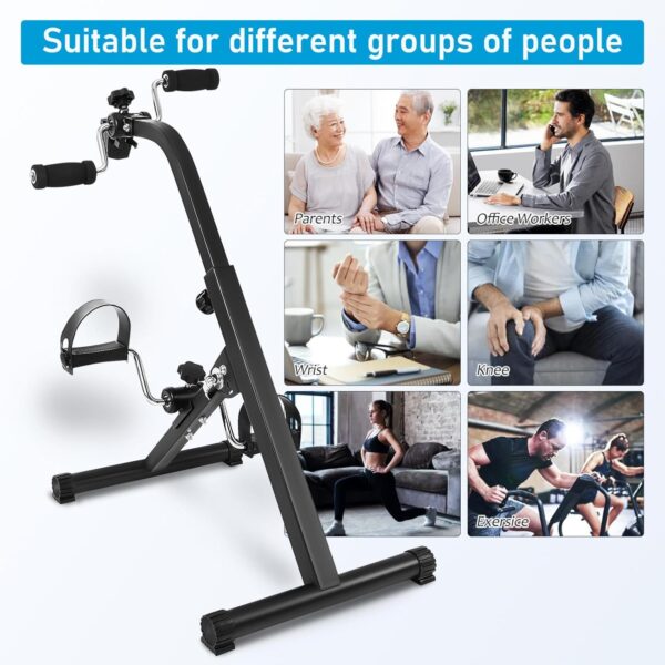 YARNOW Bicicleta Estática Plegable Bicicleta De Interior De Ruido Bicicleta De Fitness Con Pantalla Digital Bicicletas Estáticas Para El Hogar Para Personas Mayores - Image 7