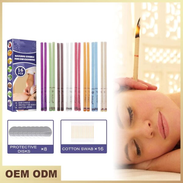 Fowybe Velas para los oídos Cera Aromaterapia Vela Hueca Cera para los oídos | Velas Cera Abejas Herramienta Limpieza oídos,Juego Velas Cera Abeja - Image 3