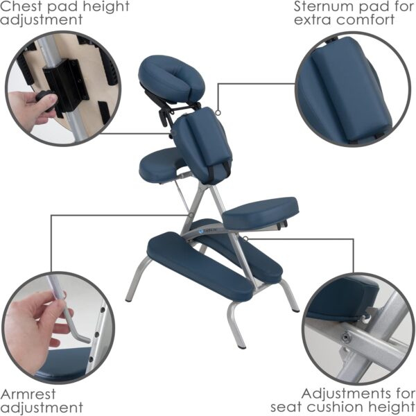 Earthlite Vortex - Silla de masaje profesional, color azul - Image 5