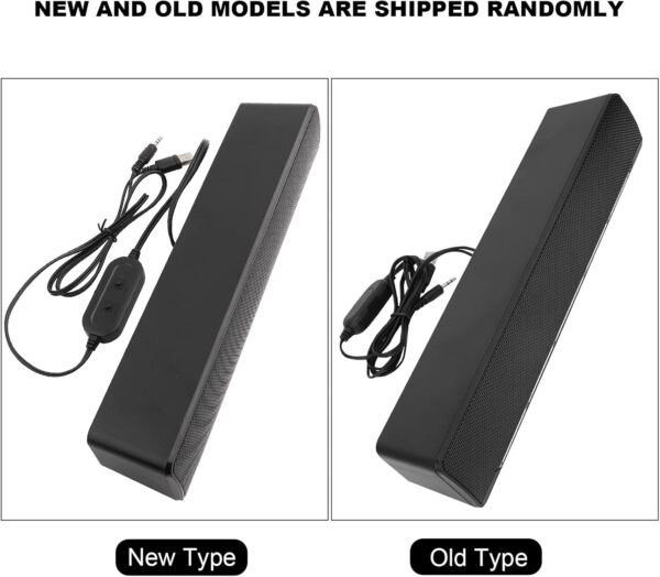 Denash Altavoz con Cable USB, Escritorio Sonido Envolvente de Sonido estéreo 3D con una Entrada de luz LED de 3.5mm para PC/Tableta/teléfono Inteligente(Negro) - Image 9