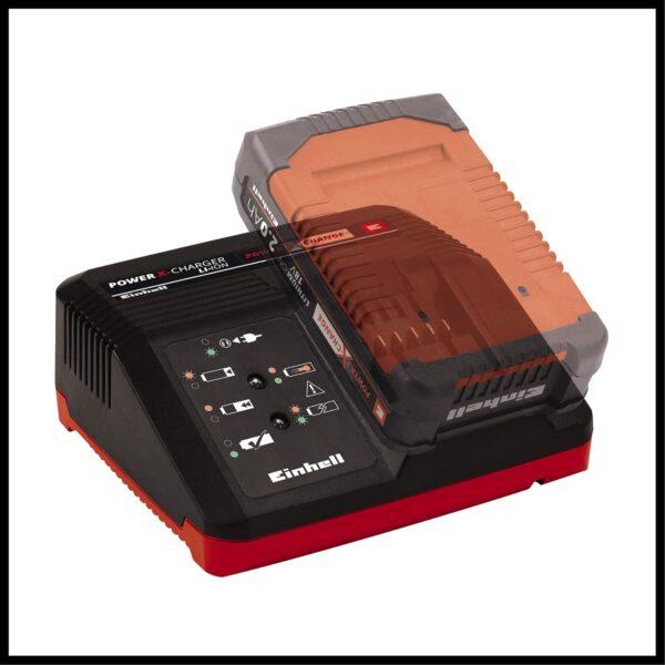 Einhell Original Cargador Power X-Charger 3A Power X-Change (Li-Ion, 18V, carga rápida a partir de 30 minutos, control permanente de batería y gestión inteligente de carga, pantalla LED de 6 estados) - Image 3