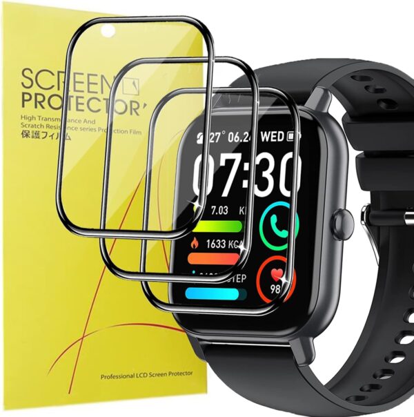 Blueshaweu Protector de pantalla compatible con reloj inteligente P66D de 1,85 pulgadas, HD, transparente, flexible, TPU, protector de pantalla [6 unidades] para reloj inteligente Aptkdoe P66D / Dotn